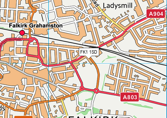 FK1 1SD map - OS VectorMap District (Ordnance Survey)