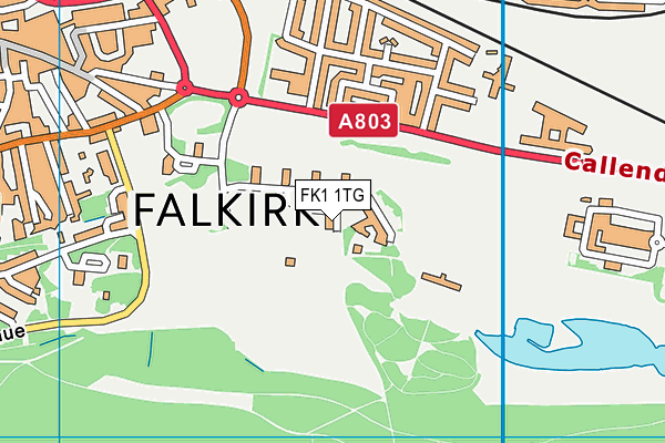 FK1 1TG map - OS VectorMap District (Ordnance Survey)