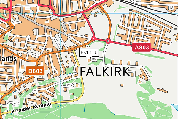 FK1 1TU map - OS VectorMap District (Ordnance Survey)