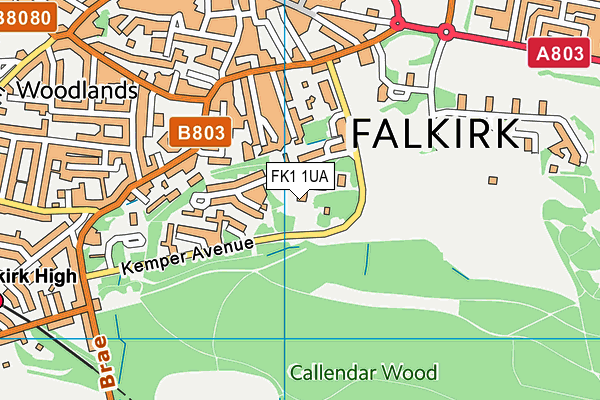 FK1 1UA map - OS VectorMap District (Ordnance Survey)