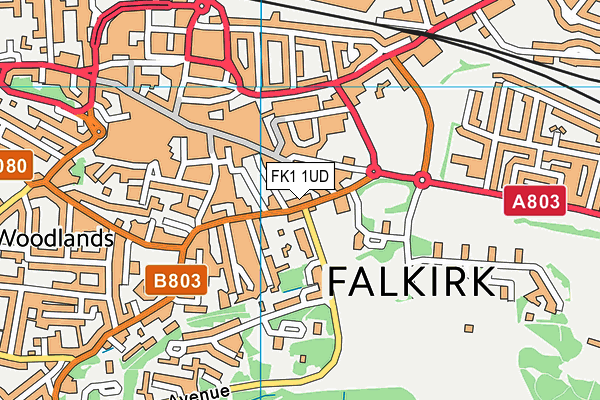 FK1 1UD map - OS VectorMap District (Ordnance Survey)