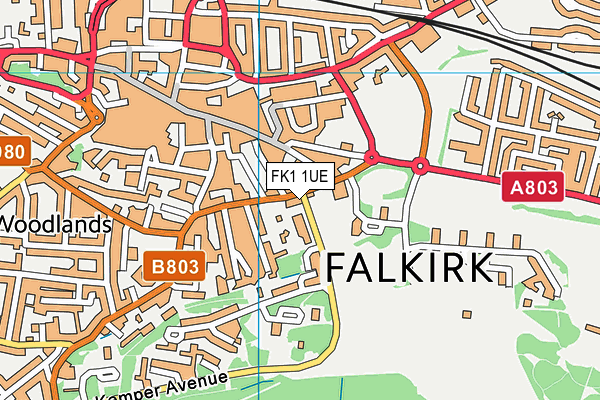 FK1 1UE map - OS VectorMap District (Ordnance Survey)