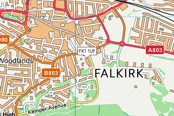 FK1 1UF map - OS VectorMap District (Ordnance Survey)