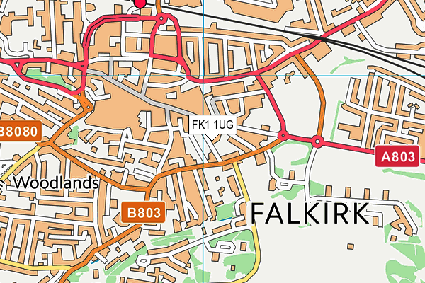 FK1 1UG map - OS VectorMap District (Ordnance Survey)