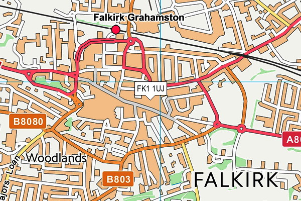 FK1 1UJ map - OS VectorMap District (Ordnance Survey)