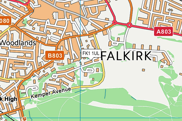 FK1 1UL map - OS VectorMap District (Ordnance Survey)