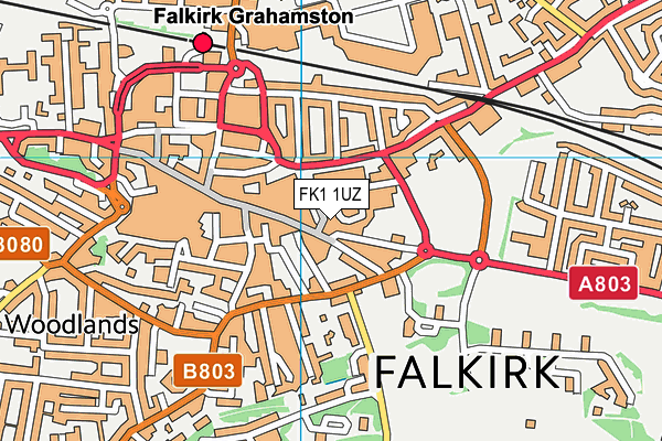 FK1 1UZ map - OS VectorMap District (Ordnance Survey)