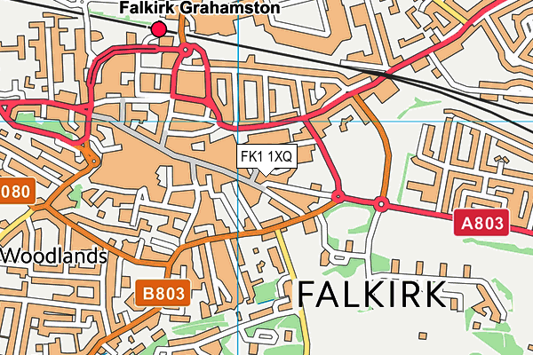 FK1 1XQ map - OS VectorMap District (Ordnance Survey)