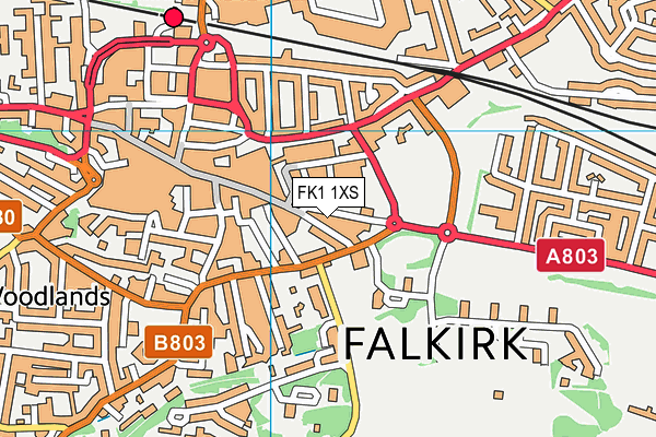 FK1 1XS map - OS VectorMap District (Ordnance Survey)