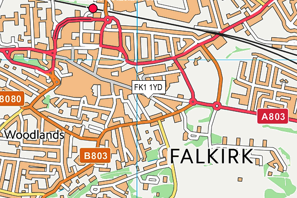 FK1 1YD map - OS VectorMap District (Ordnance Survey)