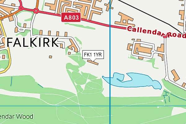 FK1 1YR map - OS VectorMap District (Ordnance Survey)