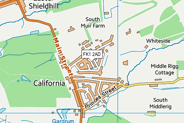 FK1 2AD map - OS VectorMap District (Ordnance Survey)