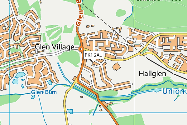 FK1 2AL map - OS VectorMap District (Ordnance Survey)