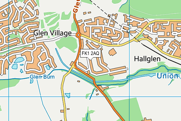 FK1 2AQ map - OS VectorMap District (Ordnance Survey)