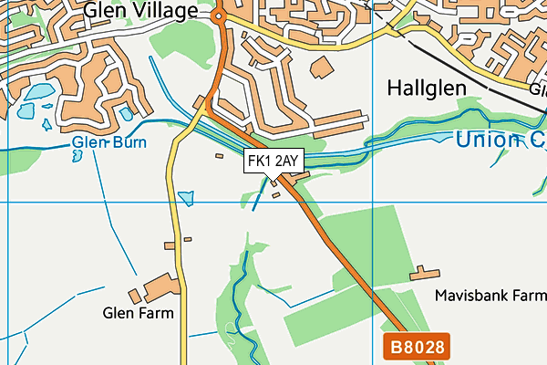 FK1 2AY map - OS VectorMap District (Ordnance Survey)