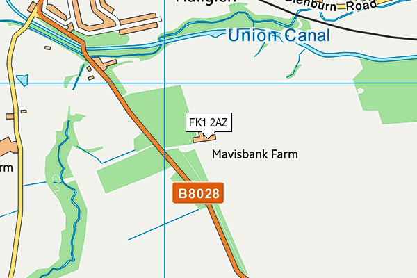 FK1 2AZ map - OS VectorMap District (Ordnance Survey)