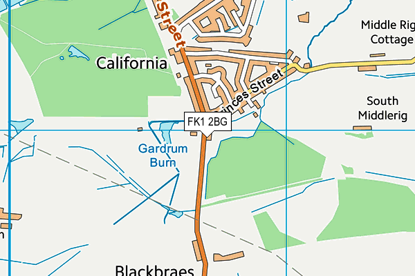 FK1 2BG map - OS VectorMap District (Ordnance Survey)