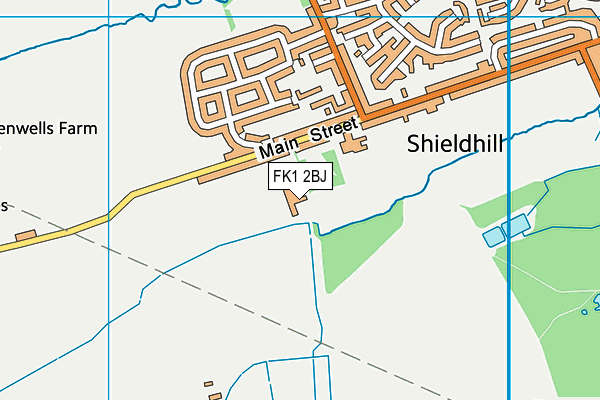 FK1 2BJ map - OS VectorMap District (Ordnance Survey)