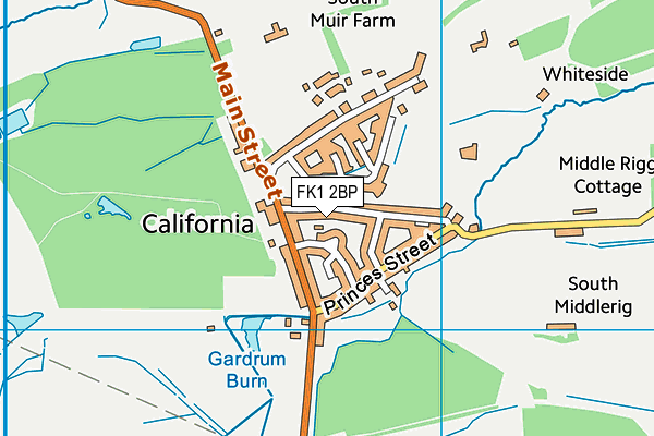 FK1 2BP map - OS VectorMap District (Ordnance Survey)