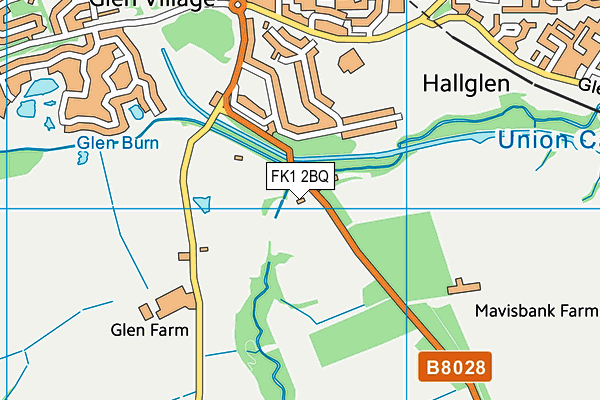 FK1 2BQ map - OS VectorMap District (Ordnance Survey)