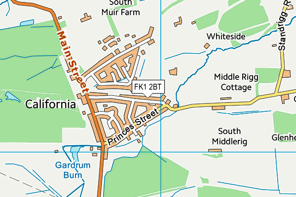 FK1 2BT map - OS VectorMap District (Ordnance Survey)