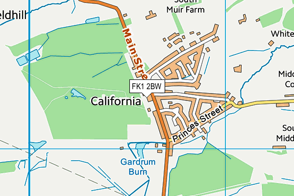 FK1 2BW map - OS VectorMap District (Ordnance Survey)