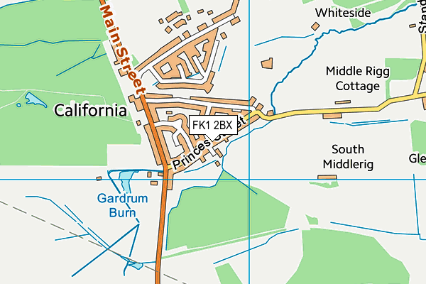 FK1 2BX map - OS VectorMap District (Ordnance Survey)