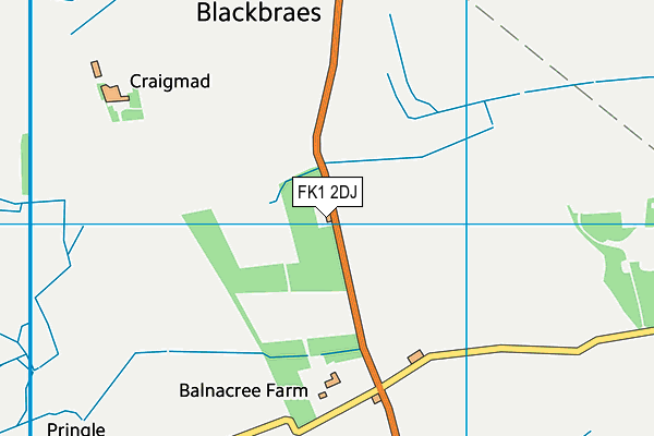 FK1 2DJ map - OS VectorMap District (Ordnance Survey)