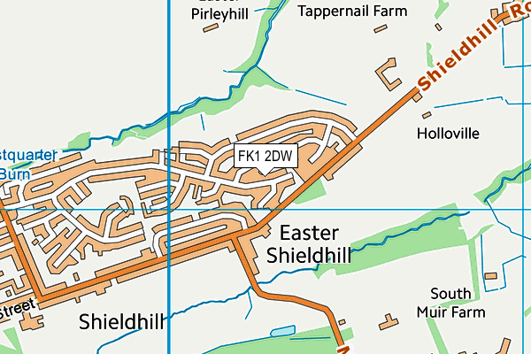 FK1 2DW map - OS VectorMap District (Ordnance Survey)