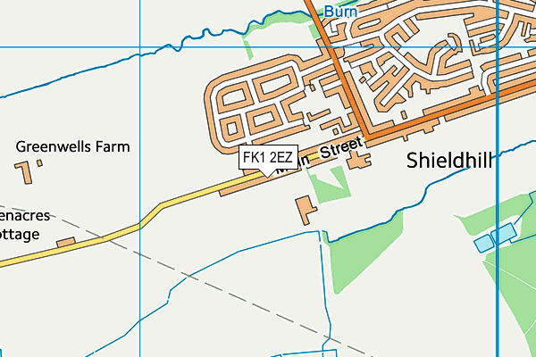 FK1 2EZ map - OS VectorMap District (Ordnance Survey)