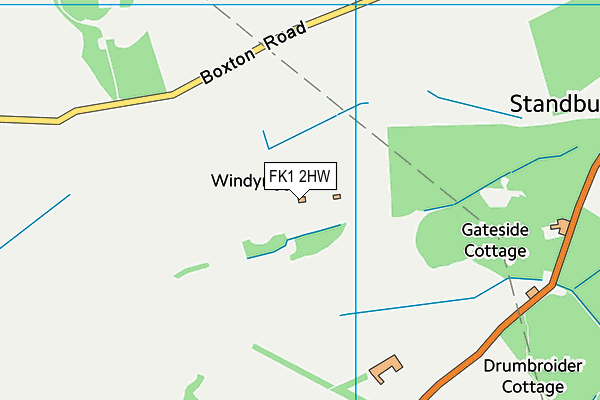 FK1 2HW map - OS VectorMap District (Ordnance Survey)