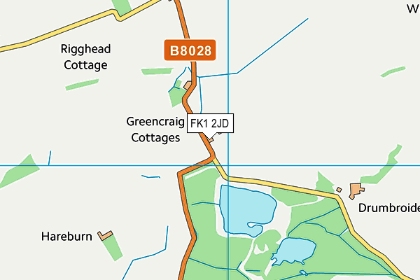 FK1 2JD map - OS VectorMap District (Ordnance Survey)