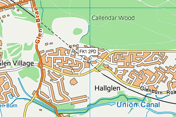 FK1 2PD map - OS VectorMap District (Ordnance Survey)