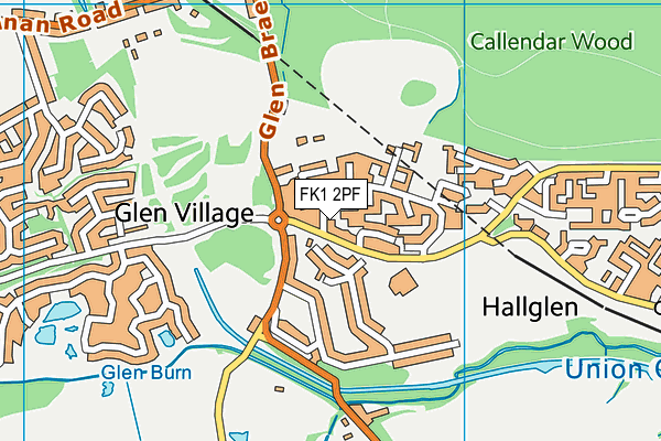 FK1 2PF map - OS VectorMap District (Ordnance Survey)