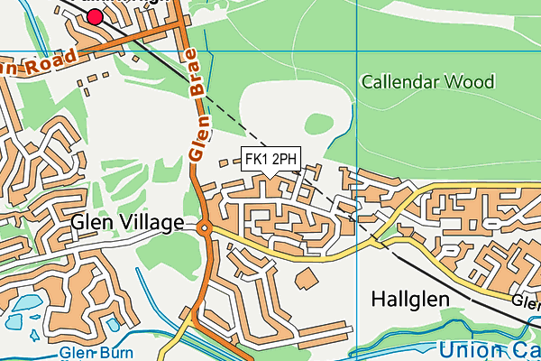 FK1 2PH map - OS VectorMap District (Ordnance Survey)