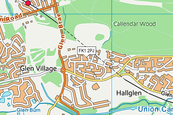 FK1 2PJ map - OS VectorMap District (Ordnance Survey)