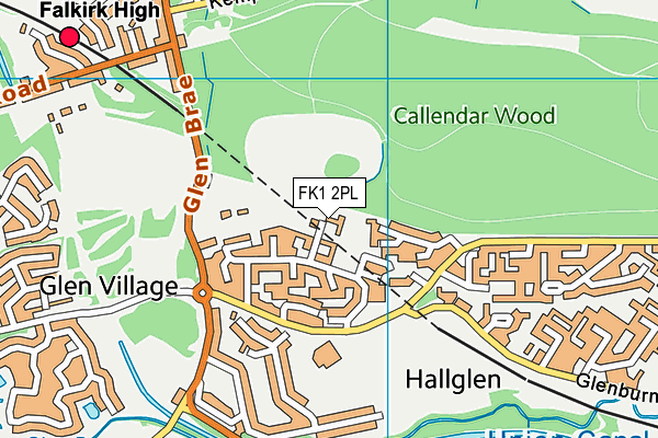 FK1 2PL map - OS VectorMap District (Ordnance Survey)