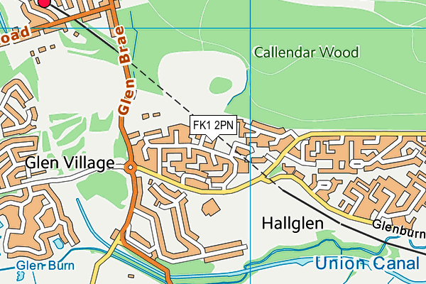 FK1 2PN map - OS VectorMap District (Ordnance Survey)