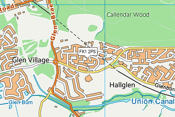 FK1 2PS map - OS VectorMap District (Ordnance Survey)