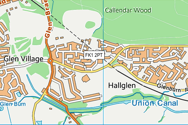 FK1 2PT map - OS VectorMap District (Ordnance Survey)