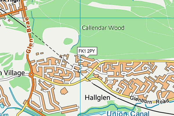 FK1 2PY map - OS VectorMap District (Ordnance Survey)