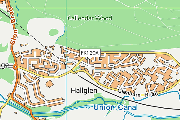 FK1 2QA map - OS VectorMap District (Ordnance Survey)