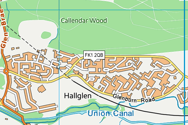 FK1 2QB map - OS VectorMap District (Ordnance Survey)