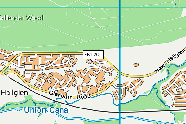 FK1 2QJ map - OS VectorMap District (Ordnance Survey)