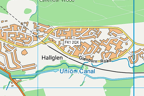 FK1 2QX map - OS VectorMap District (Ordnance Survey)