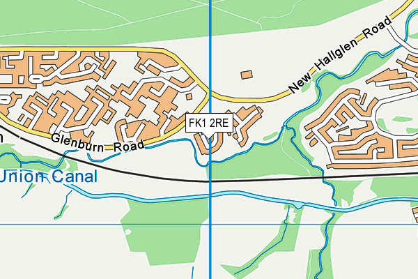 FK1 2RE map - OS VectorMap District (Ordnance Survey)