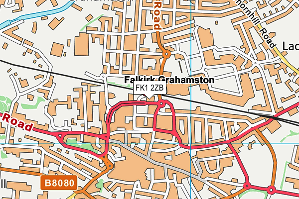 FK1 2ZB map - OS VectorMap District (Ordnance Survey)