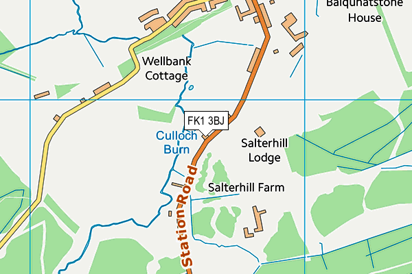 FK1 3BJ map - OS VectorMap District (Ordnance Survey)