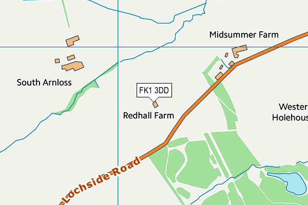 FK1 3DD map - OS VectorMap District (Ordnance Survey)