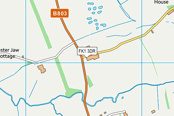 FK1 3DR map - OS VectorMap District (Ordnance Survey)